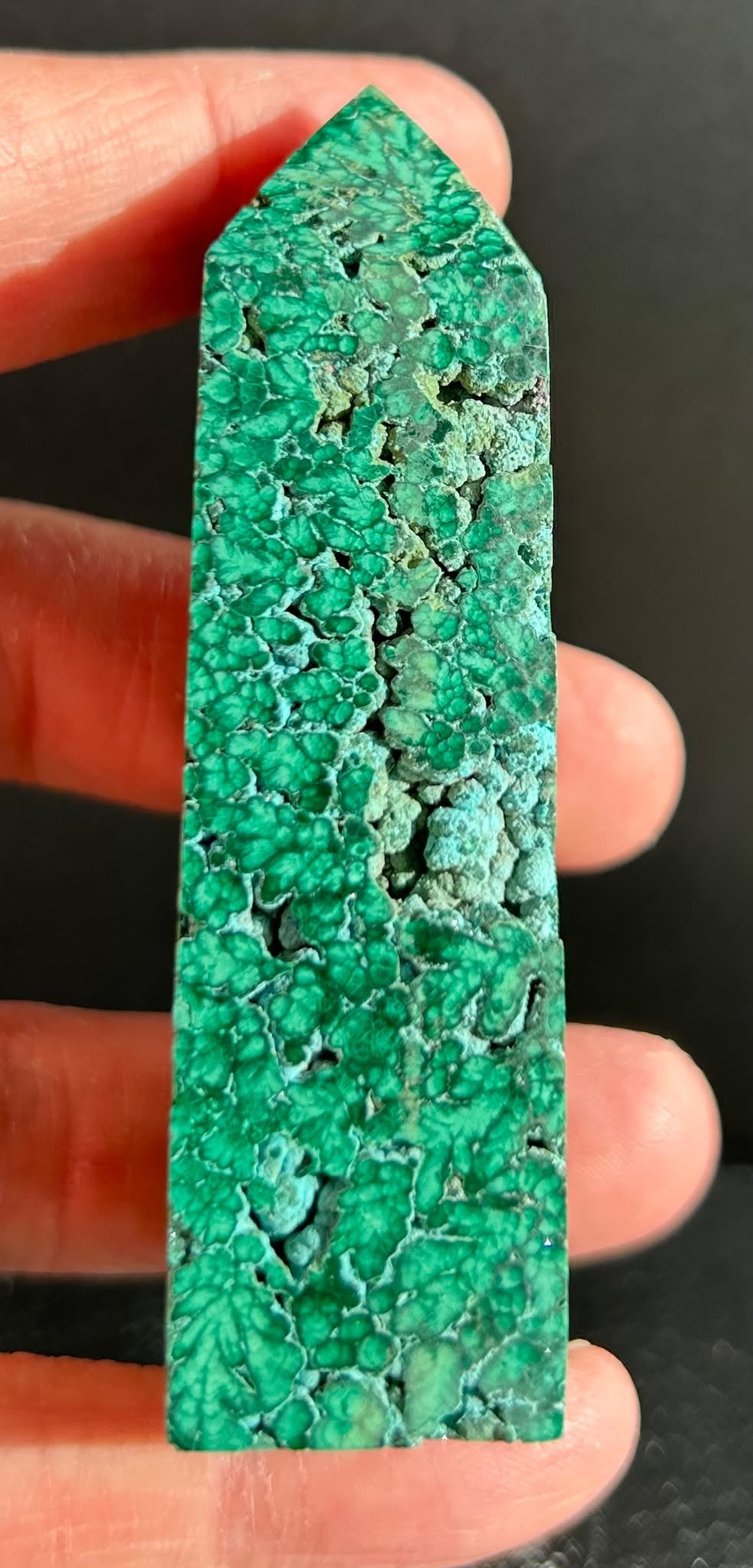 Semi-Polished Malachite Tower (2)