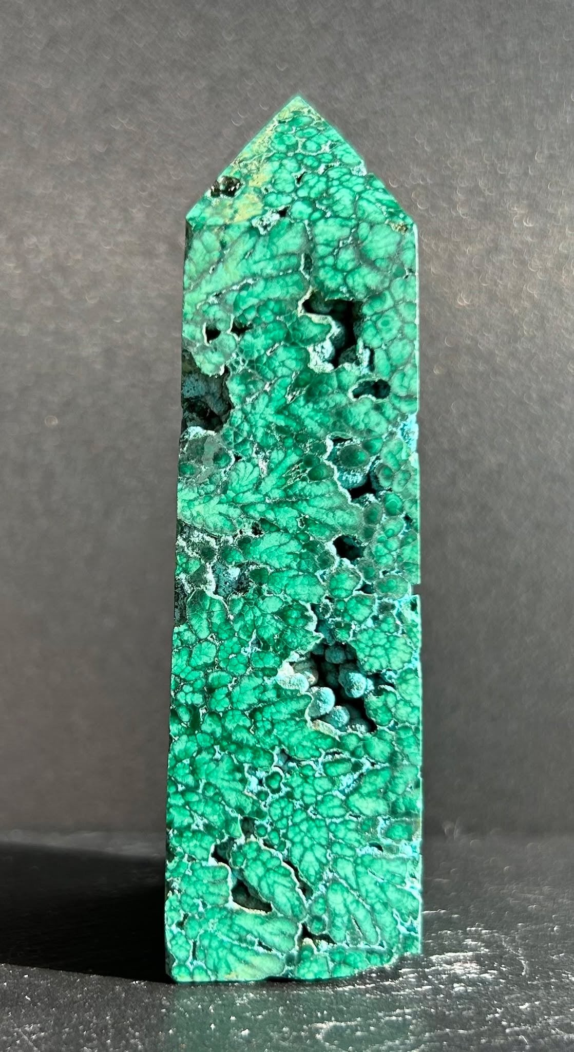 Semi-Polished Malachite Tower (2)