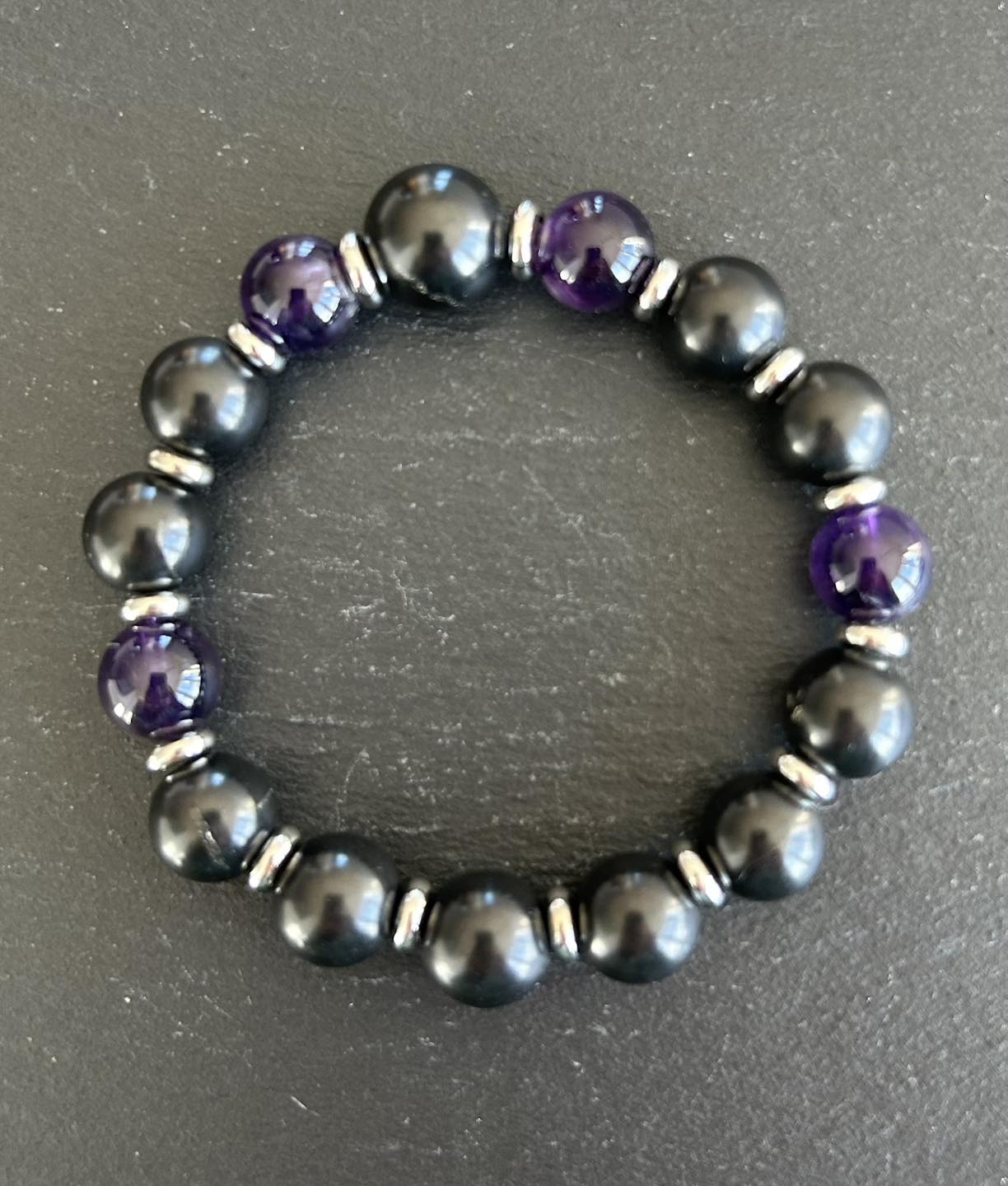 Shungite & Amethyst Bracelet