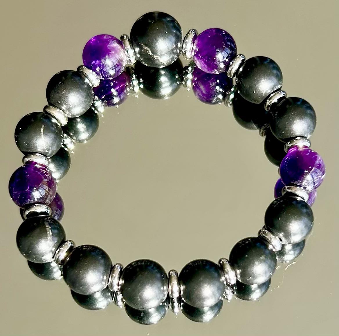 Shungite & Amethyst Bracelet