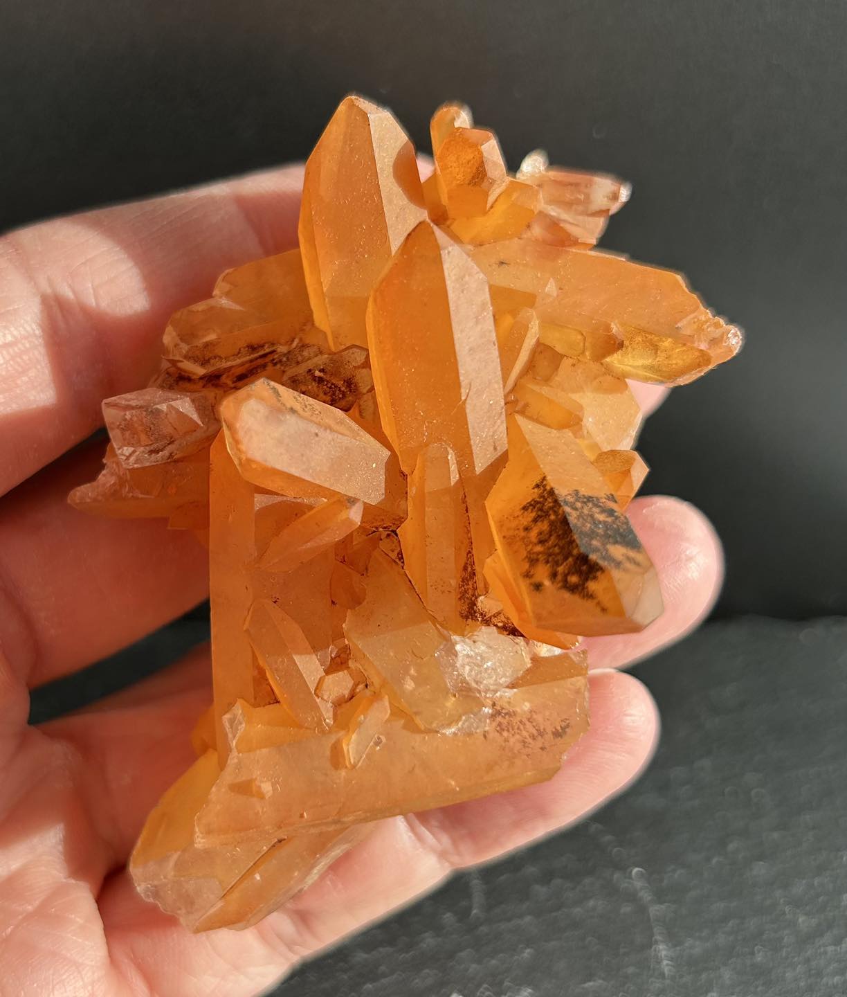 Tangerine Quartz Cluster