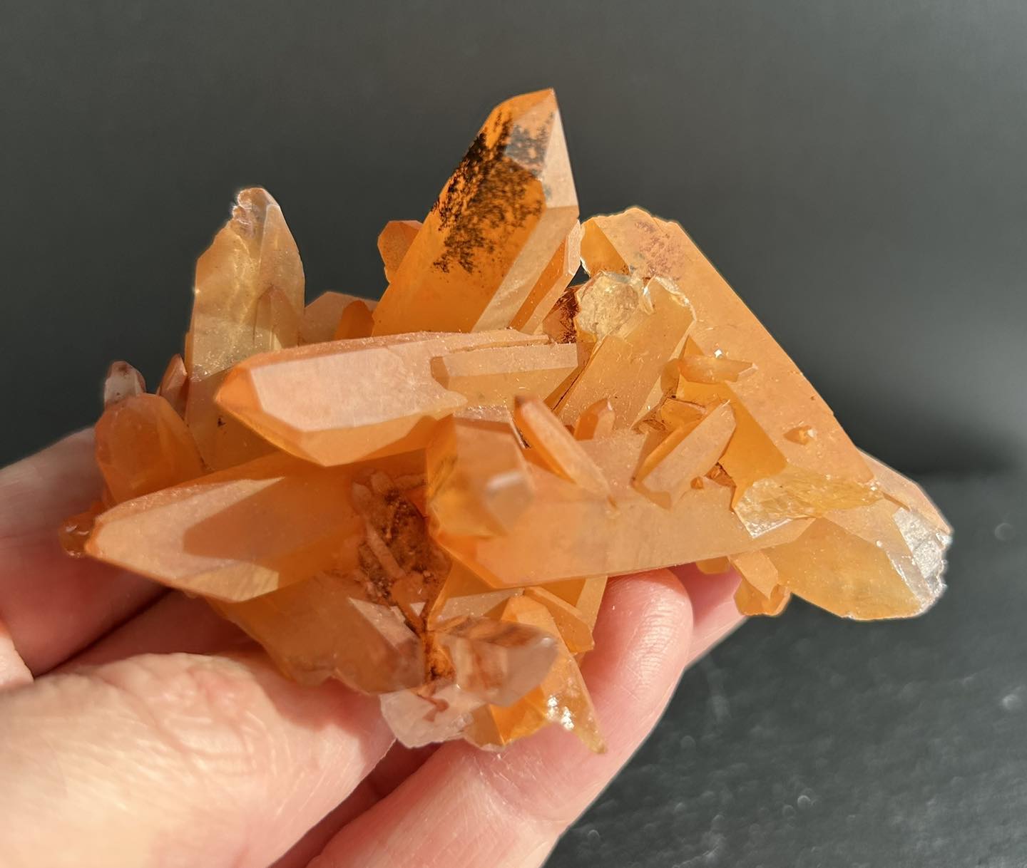 Tangerine Quartz Cluster