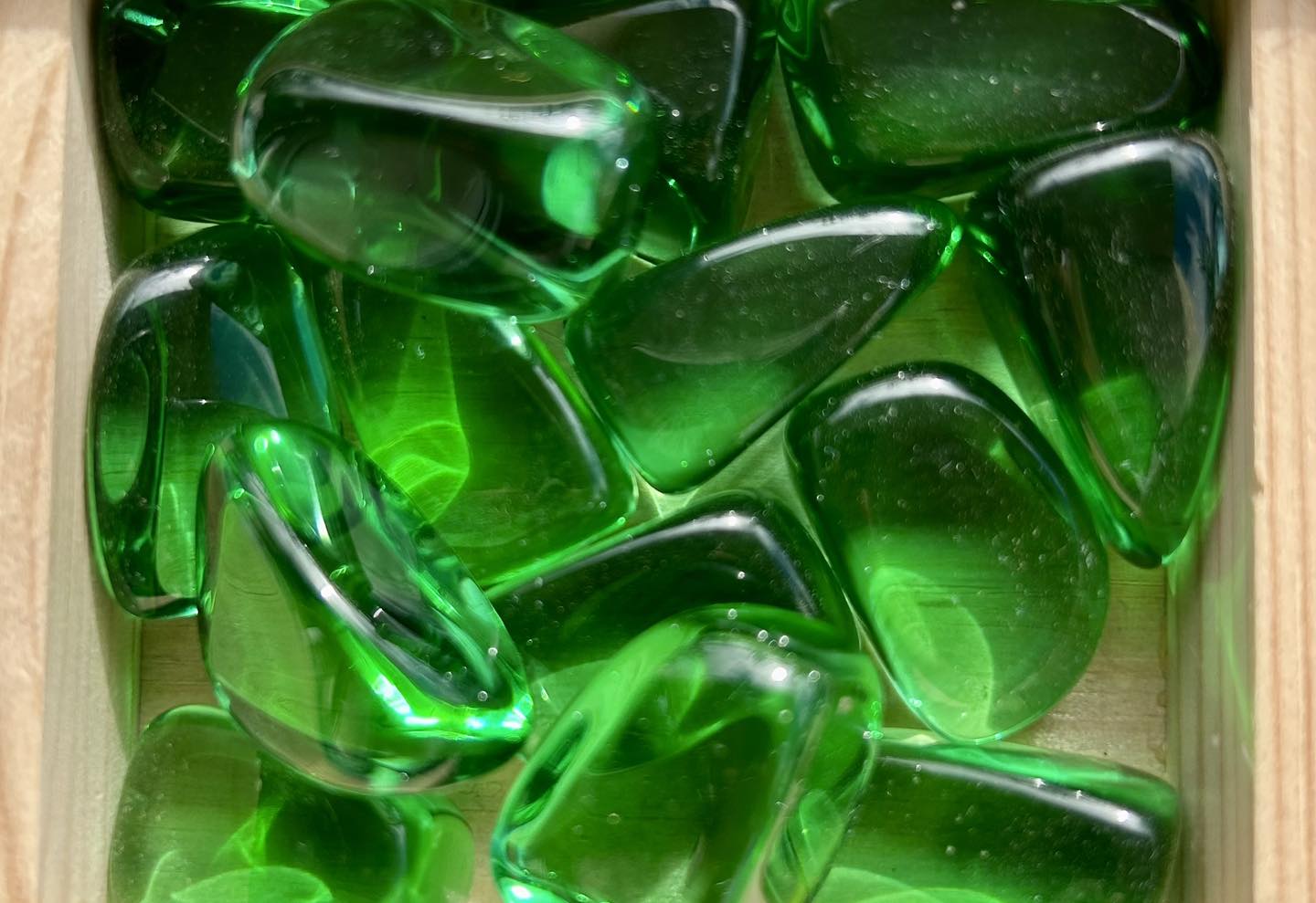 Green Obsidian Tumbles