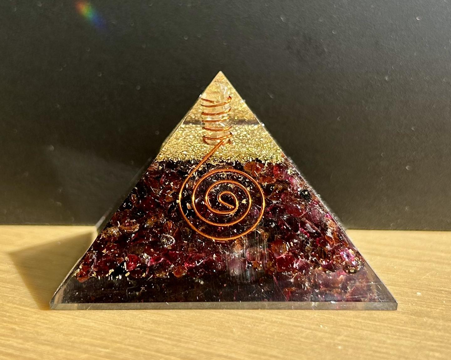 Garnet Orgonite Pyramid