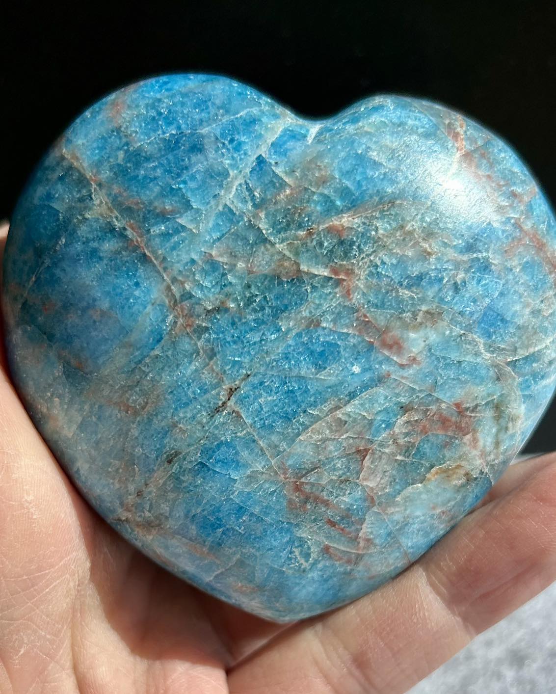 Blue Apatite Heart