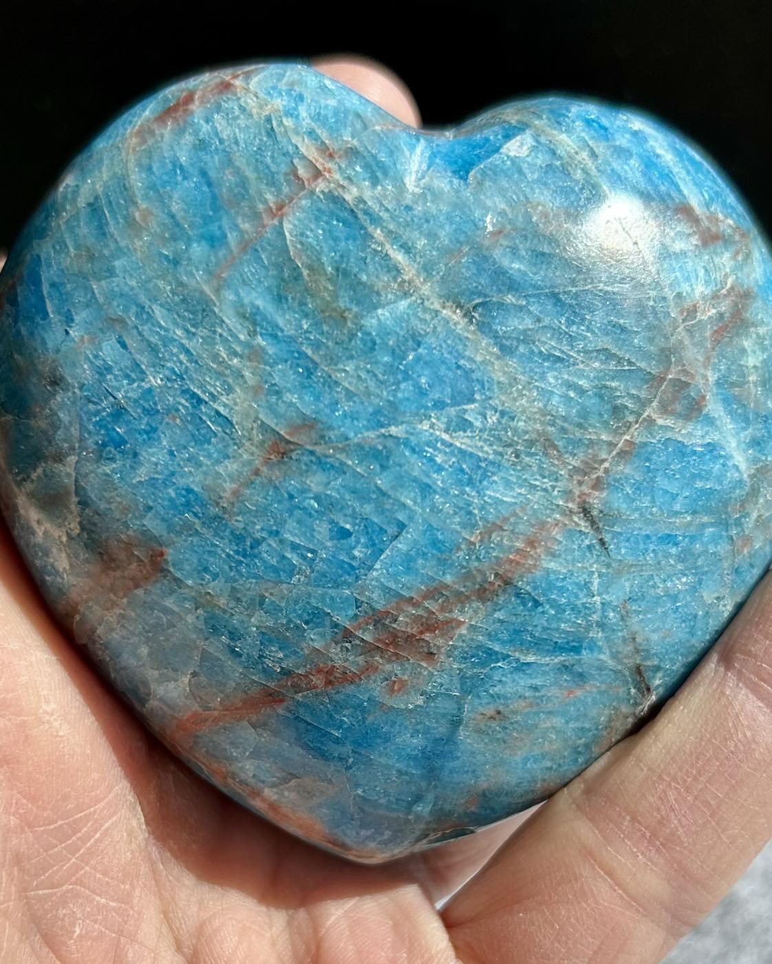 Blue Apatite Heart