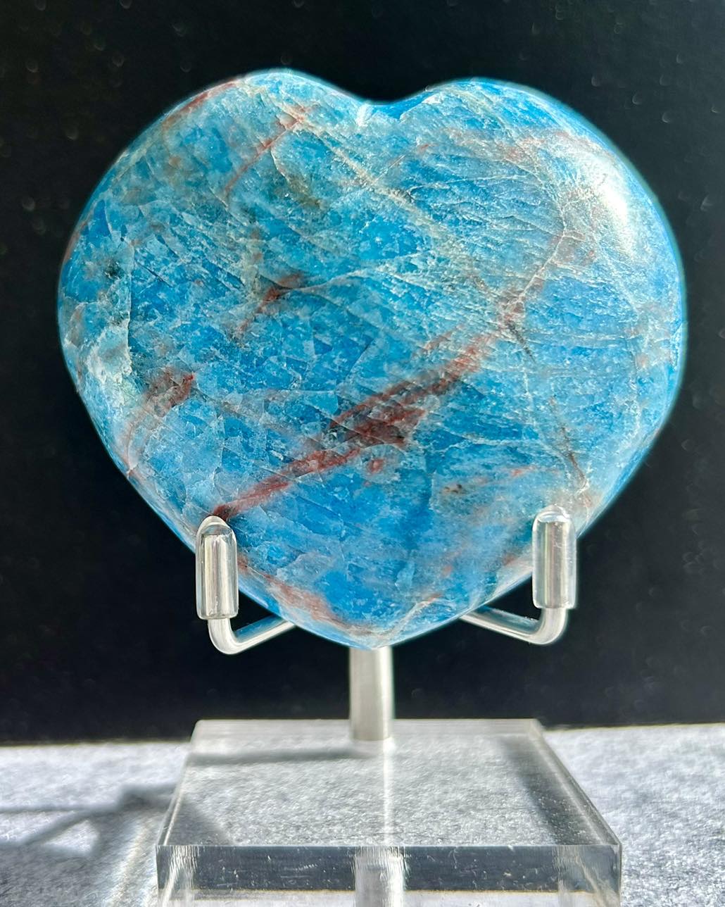 Blue Apatite Heart