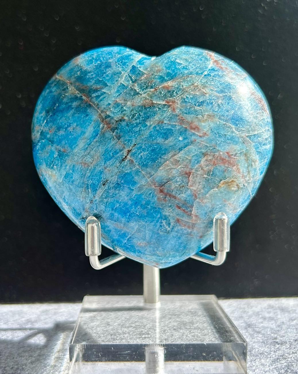 Blue Apatite Heart