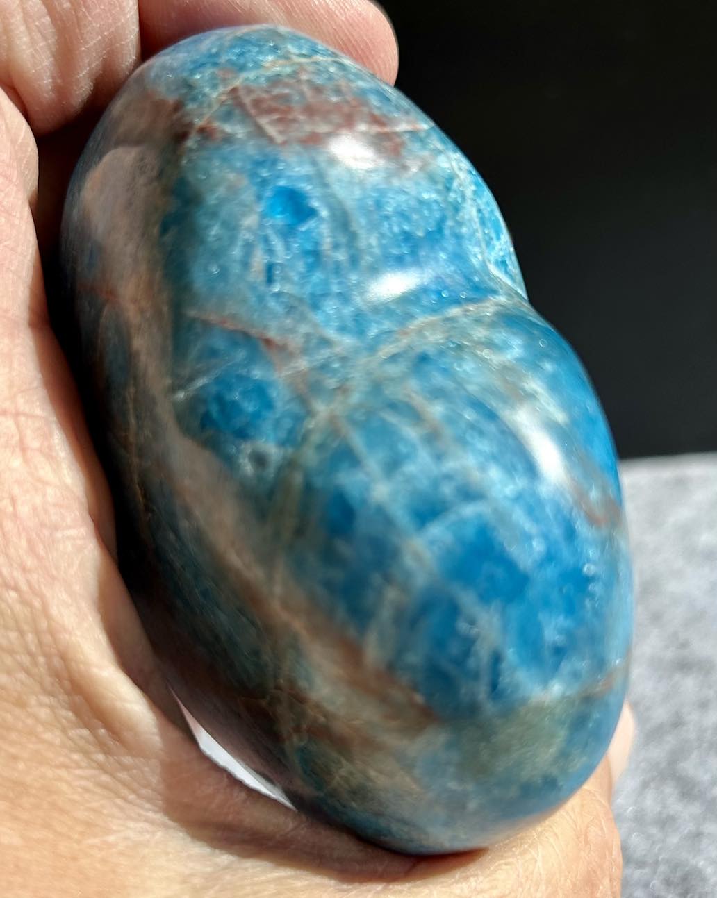 Blue Apatite Heart