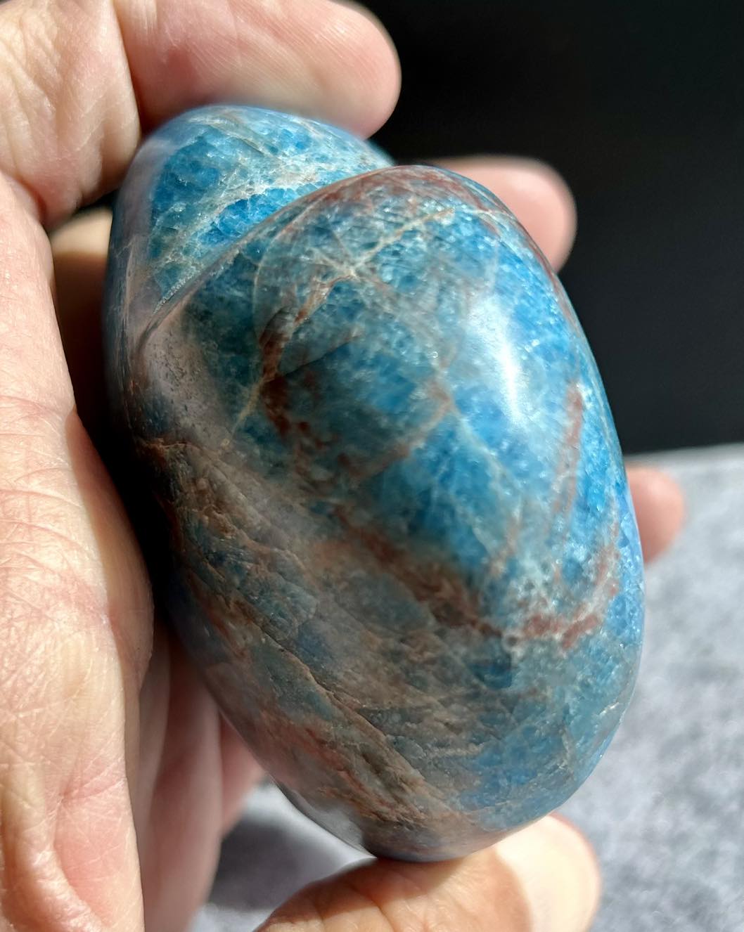 Blue Apatite Heart