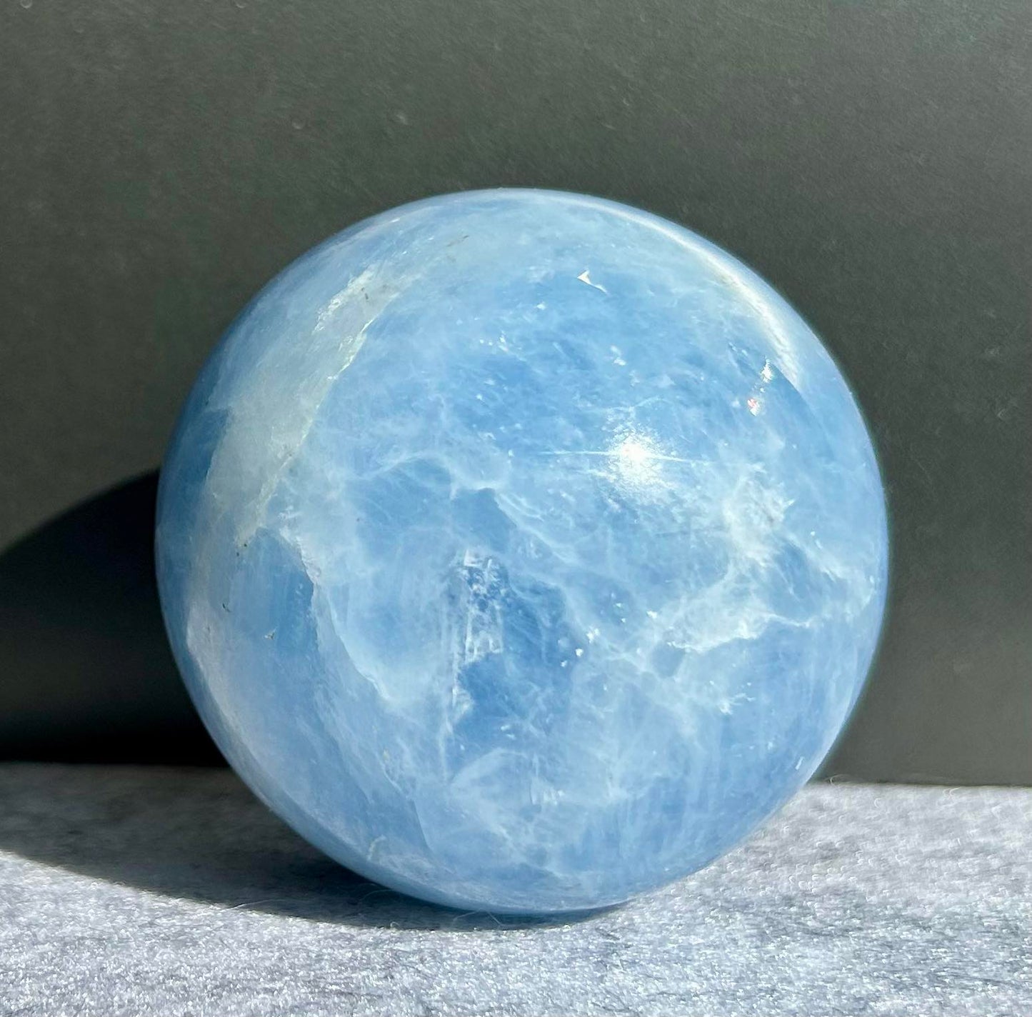 Blue Calcite Sphere