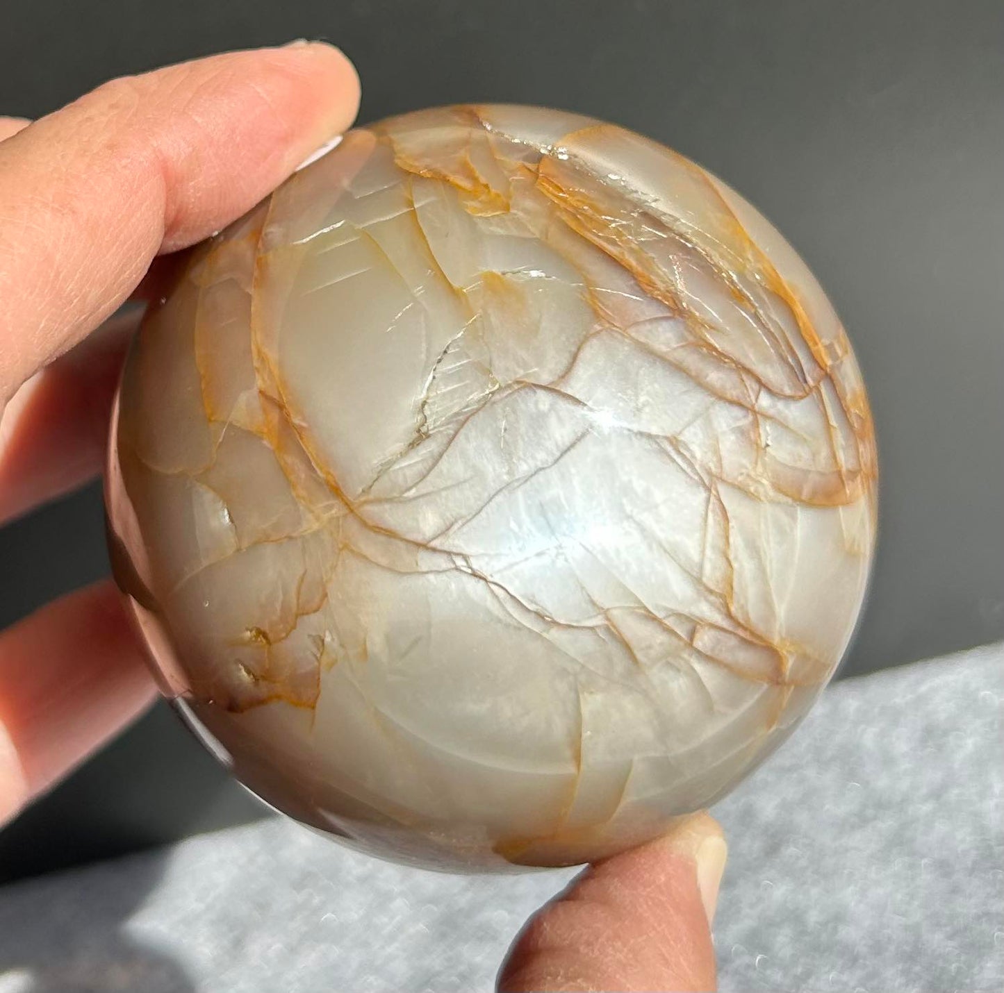 Peach Moonstone Sphere