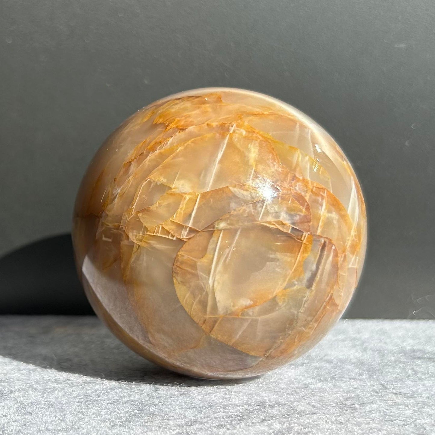 Peach Moonstone Sphere