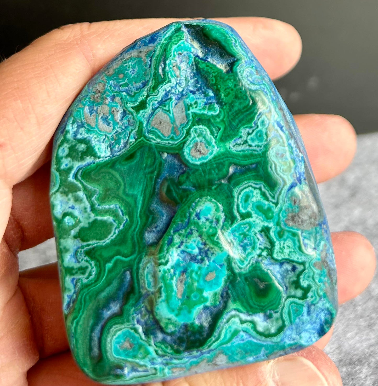 Semi Polished Chrysocolla and Malachite