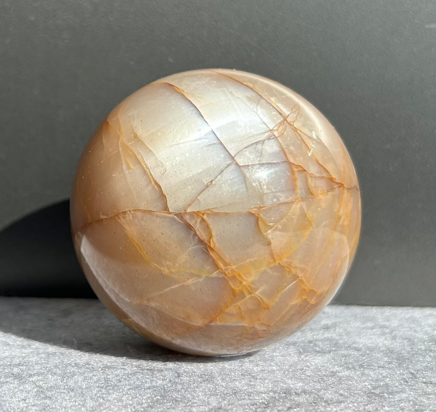 Peach Moonstone Sphere