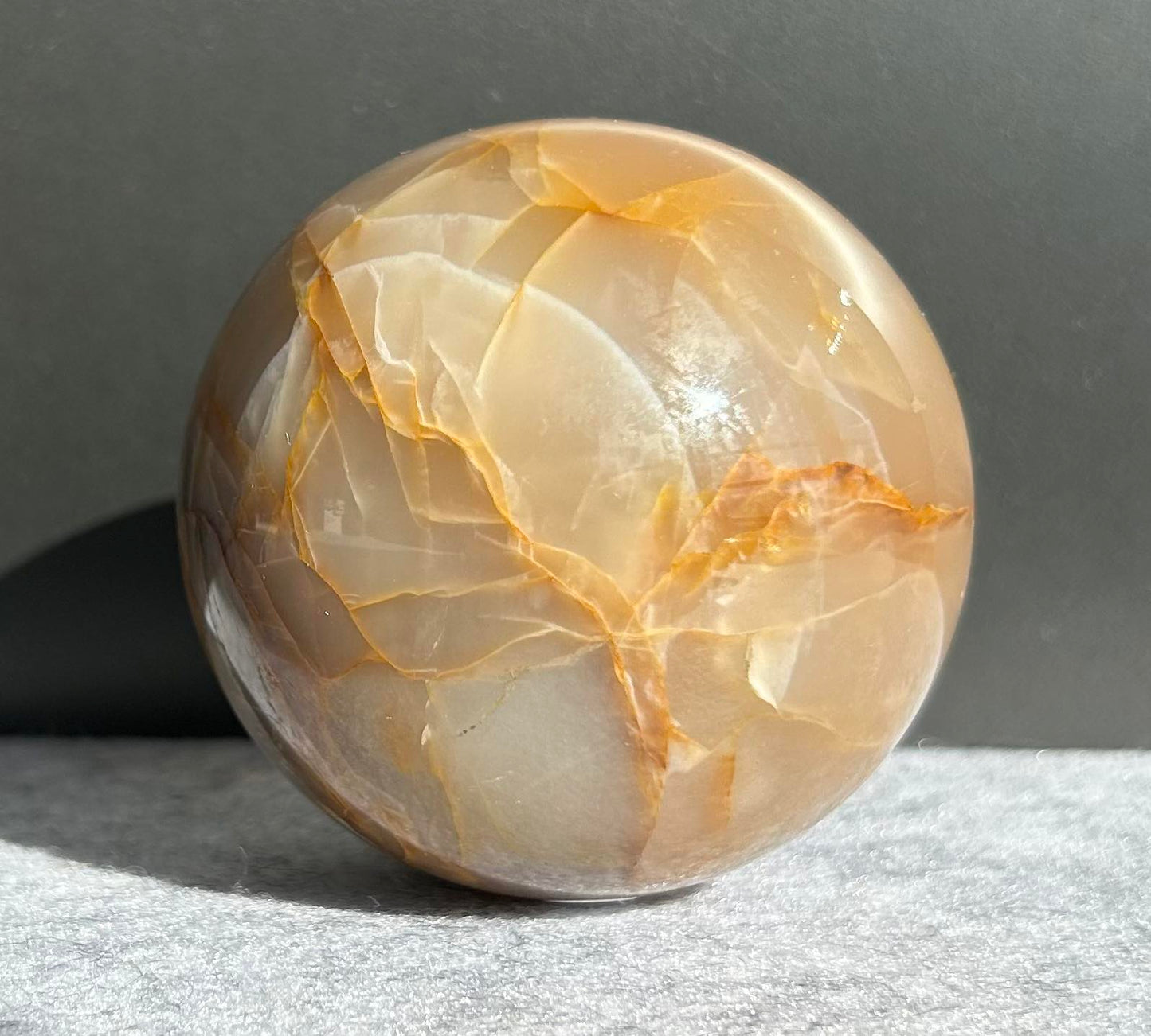 Peach Moonstone Sphere