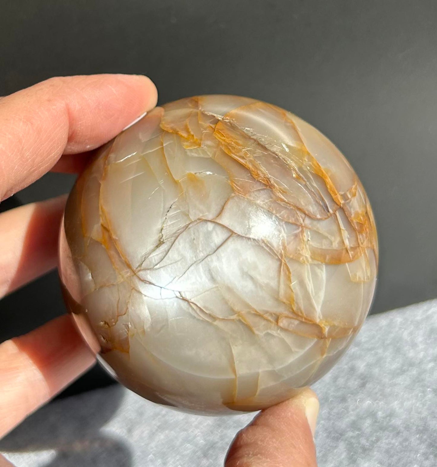 Peach Moonstone Sphere