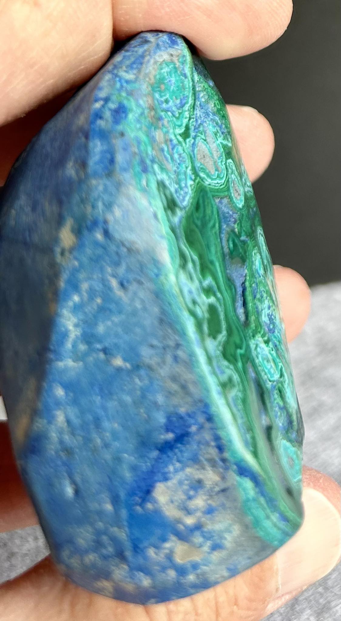 Semi Polished Chrysocolla and Malachite