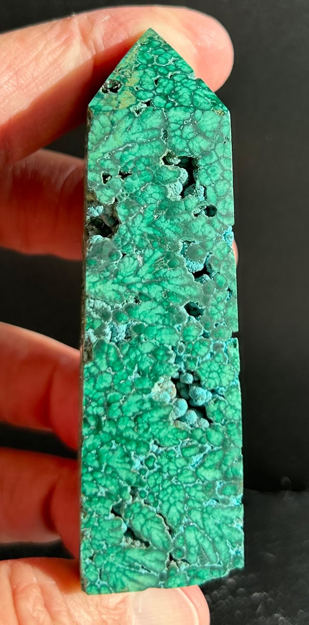 Semi-Polished Malachite Tower (2)