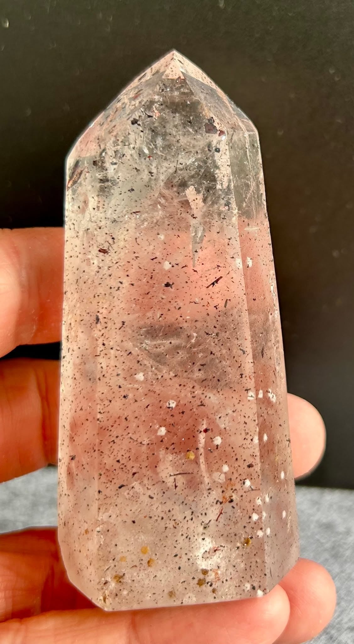 Polished Harlequin Quartz Tower (13)