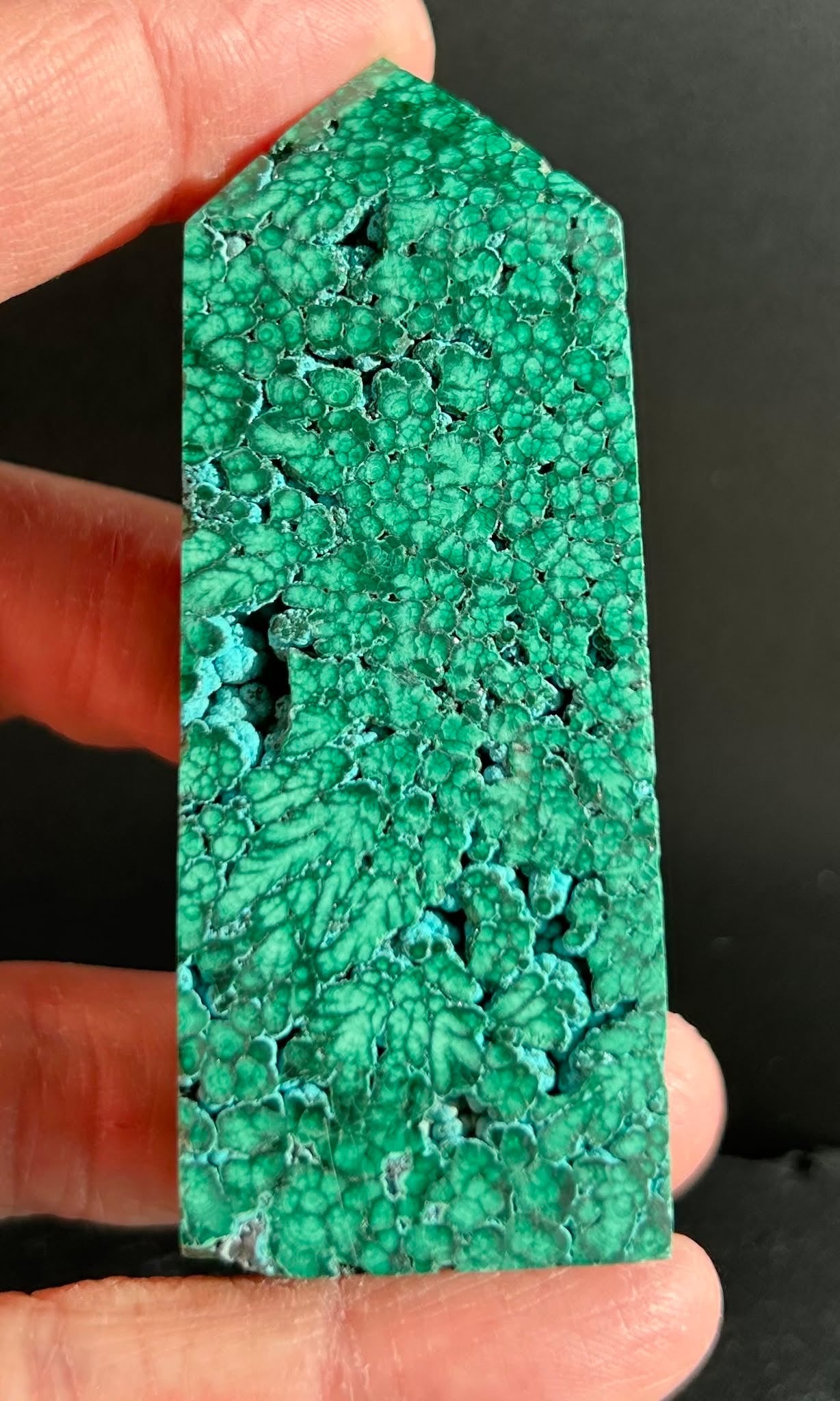 Semi-Polished Malachite Tower (2)