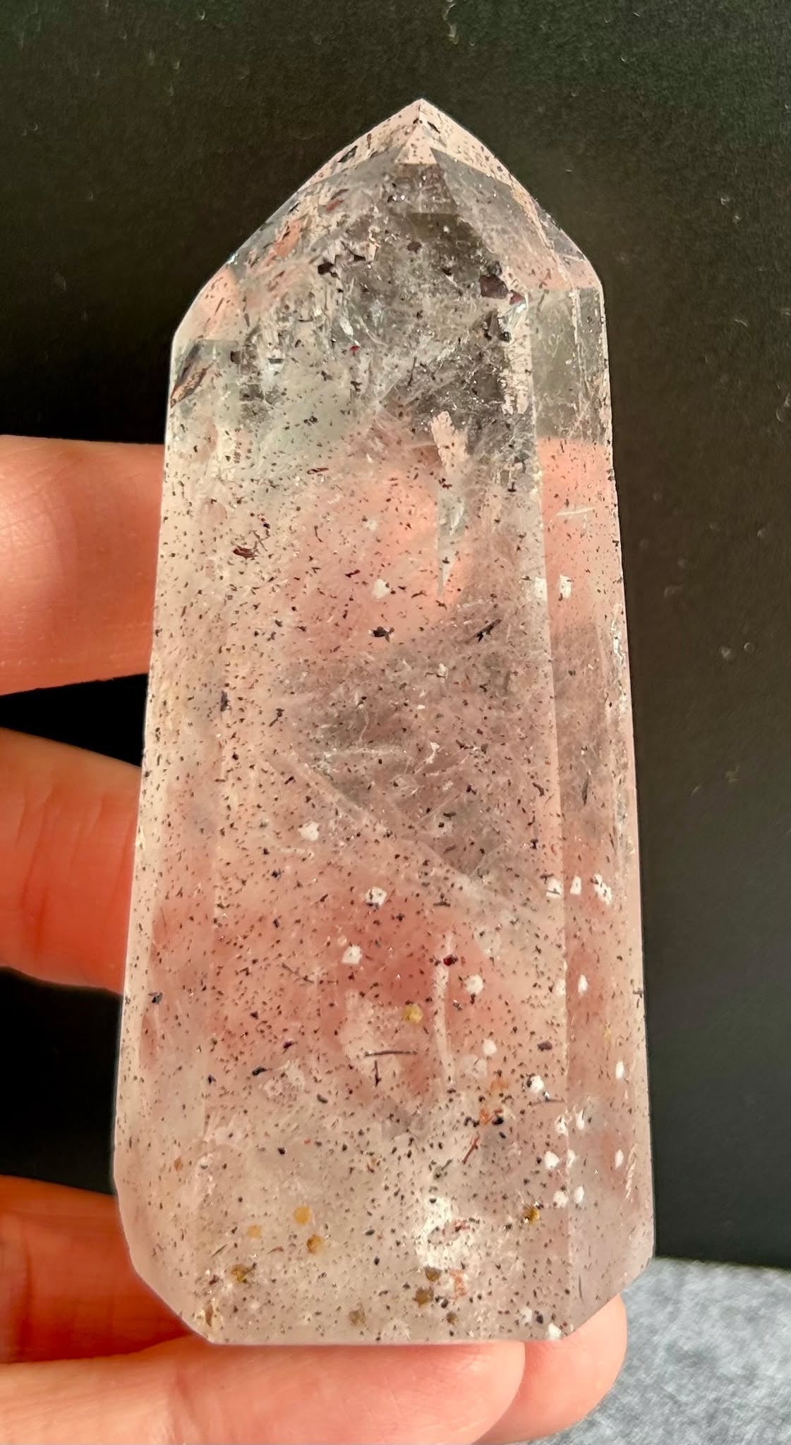 Polished Harlequin Quartz Tower (13)