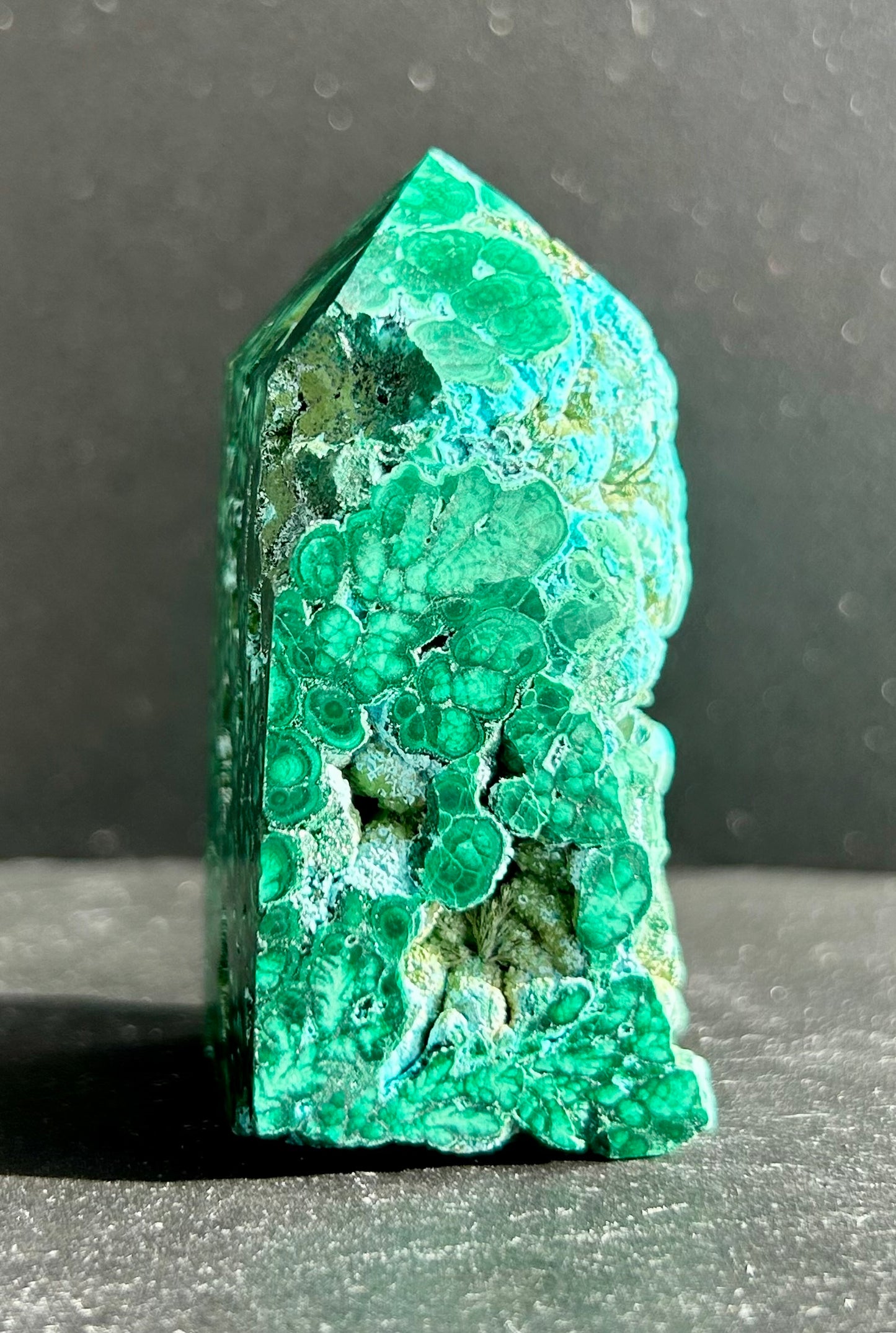 Semi-Polished Malachite Tower (1)