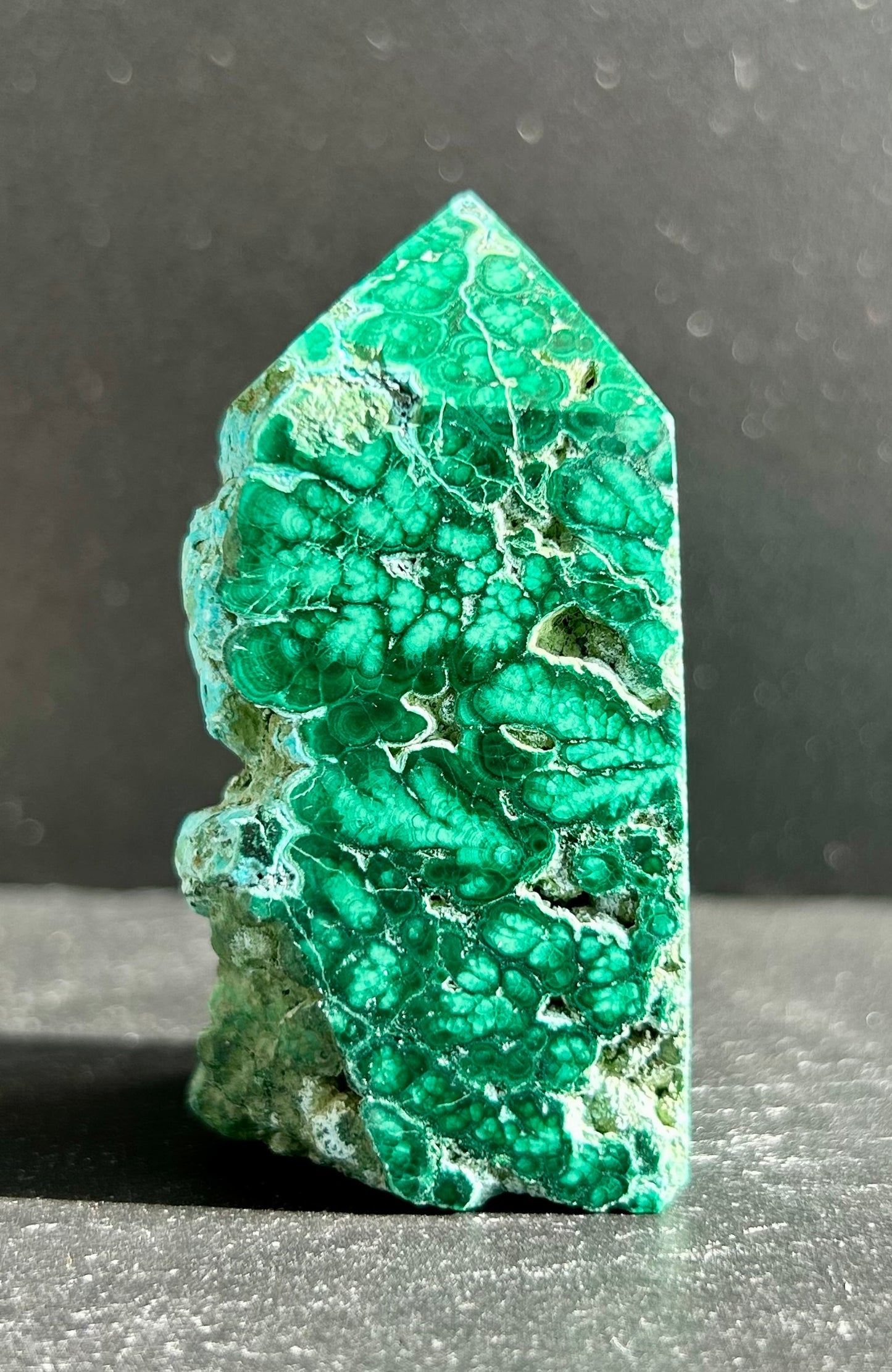 Semi-Polished Malachite Tower (1)