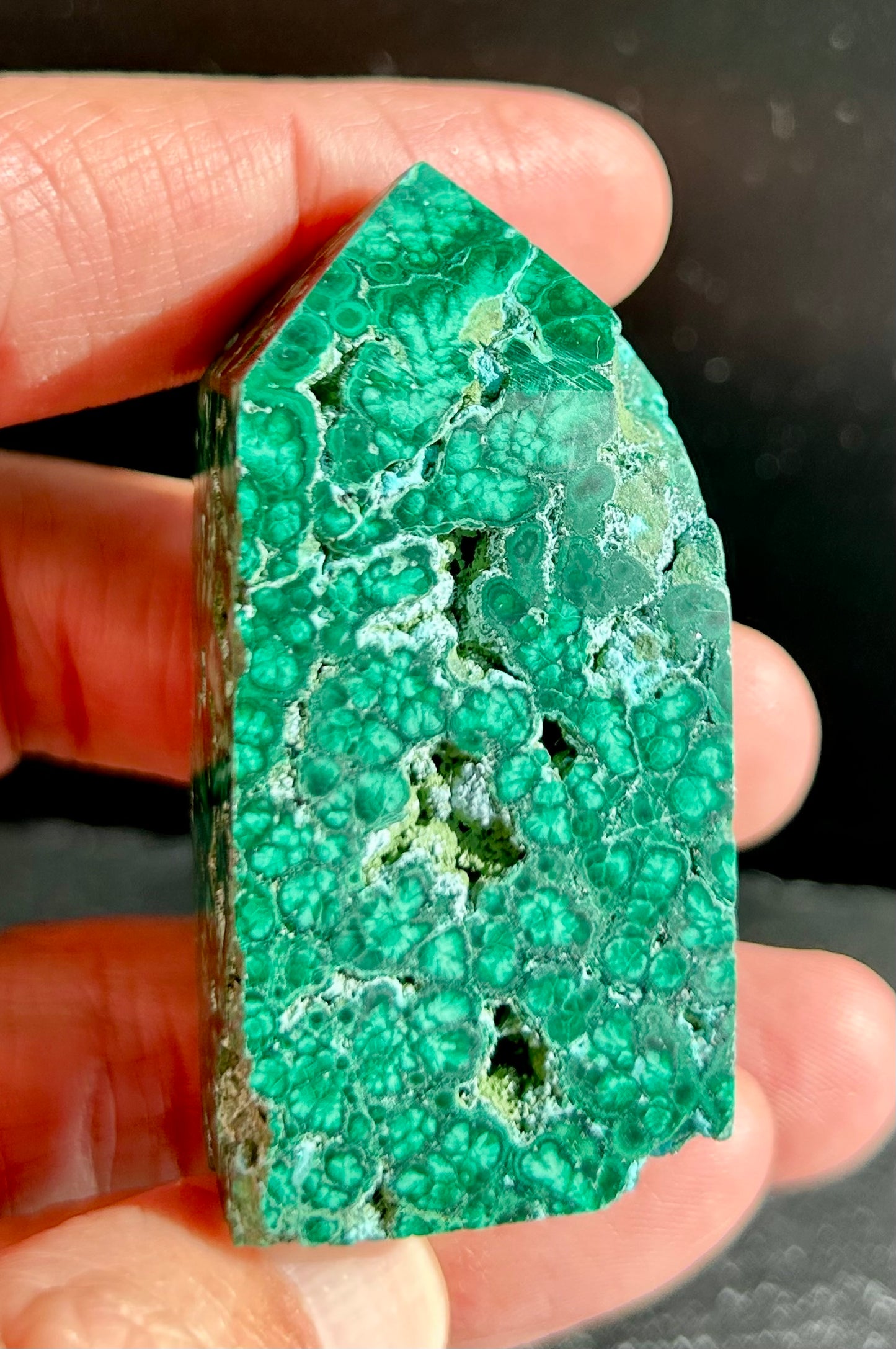 Semi-Polished Malachite Tower (1)