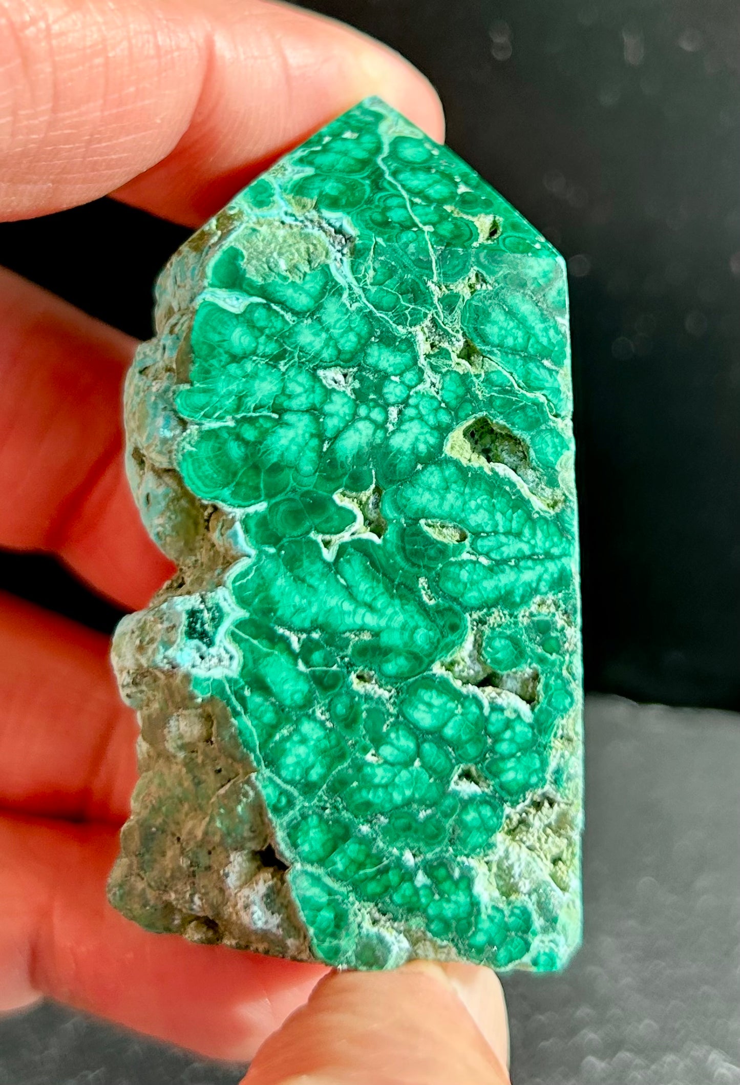 Semi-Polished Malachite Tower (1)