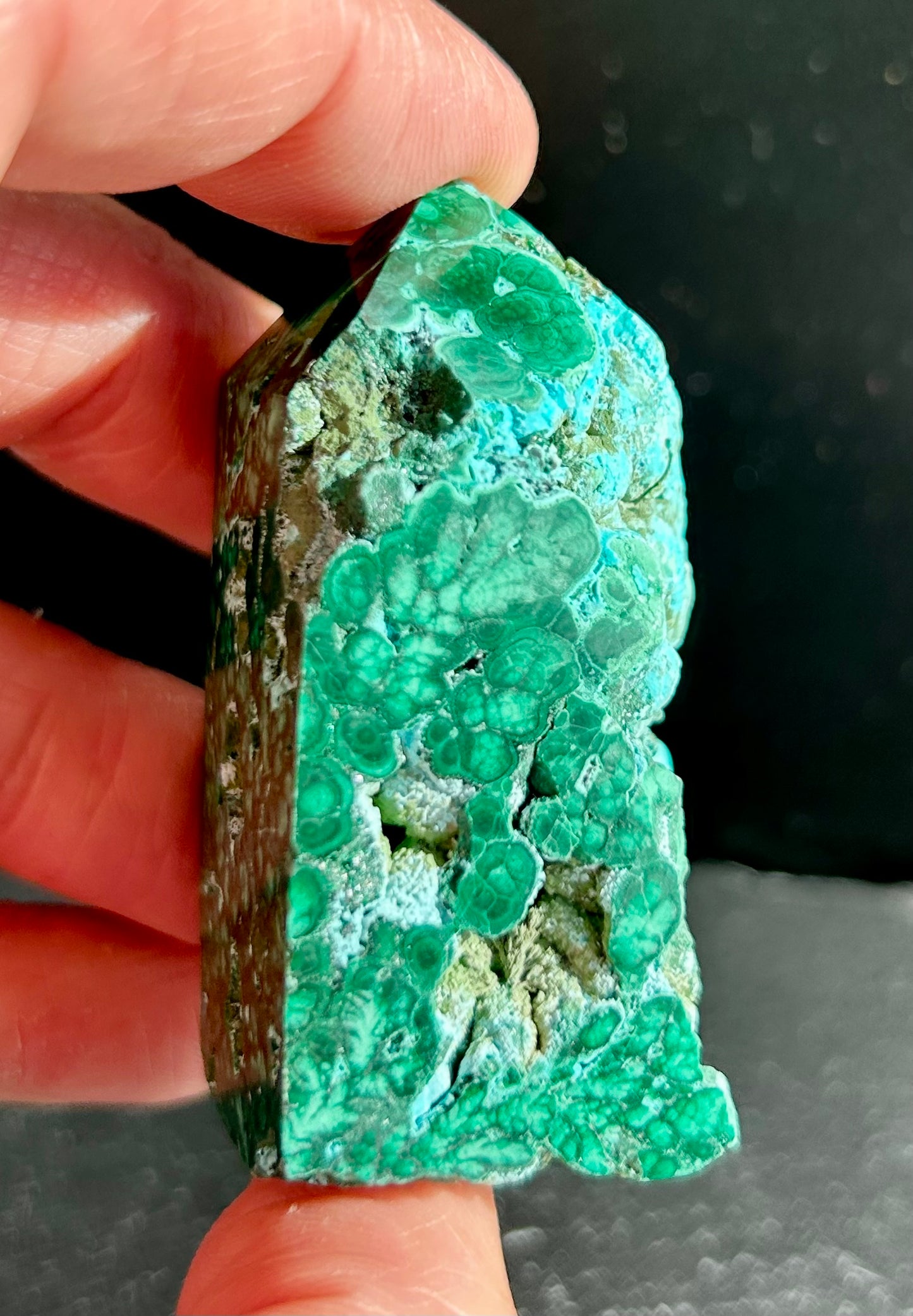 Semi-Polished Malachite Tower (1)