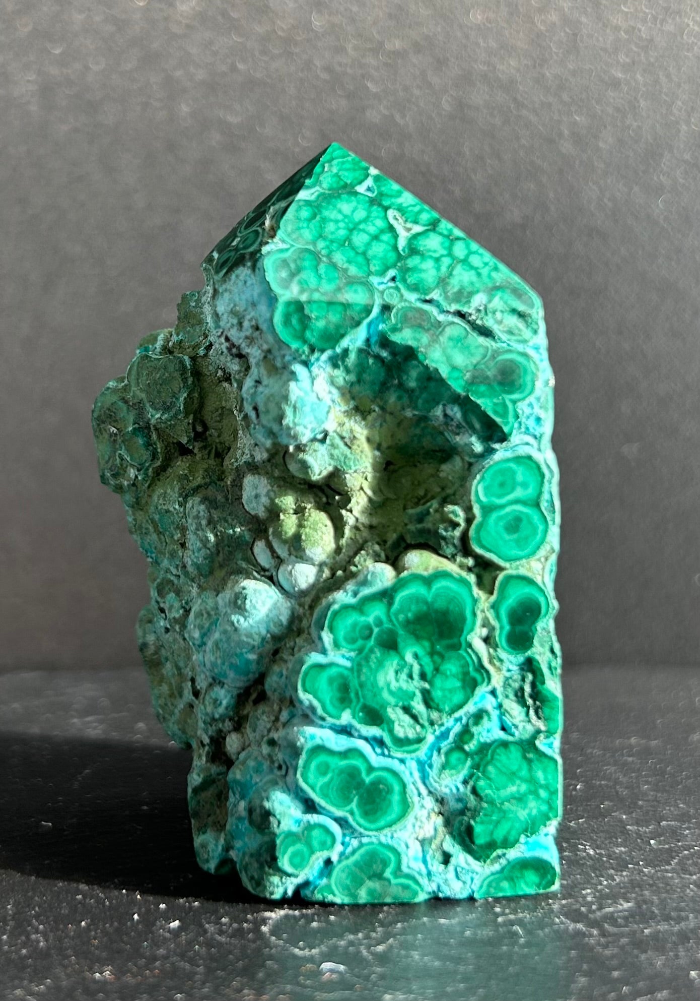 Semi-Polished Malachite Tower (3)