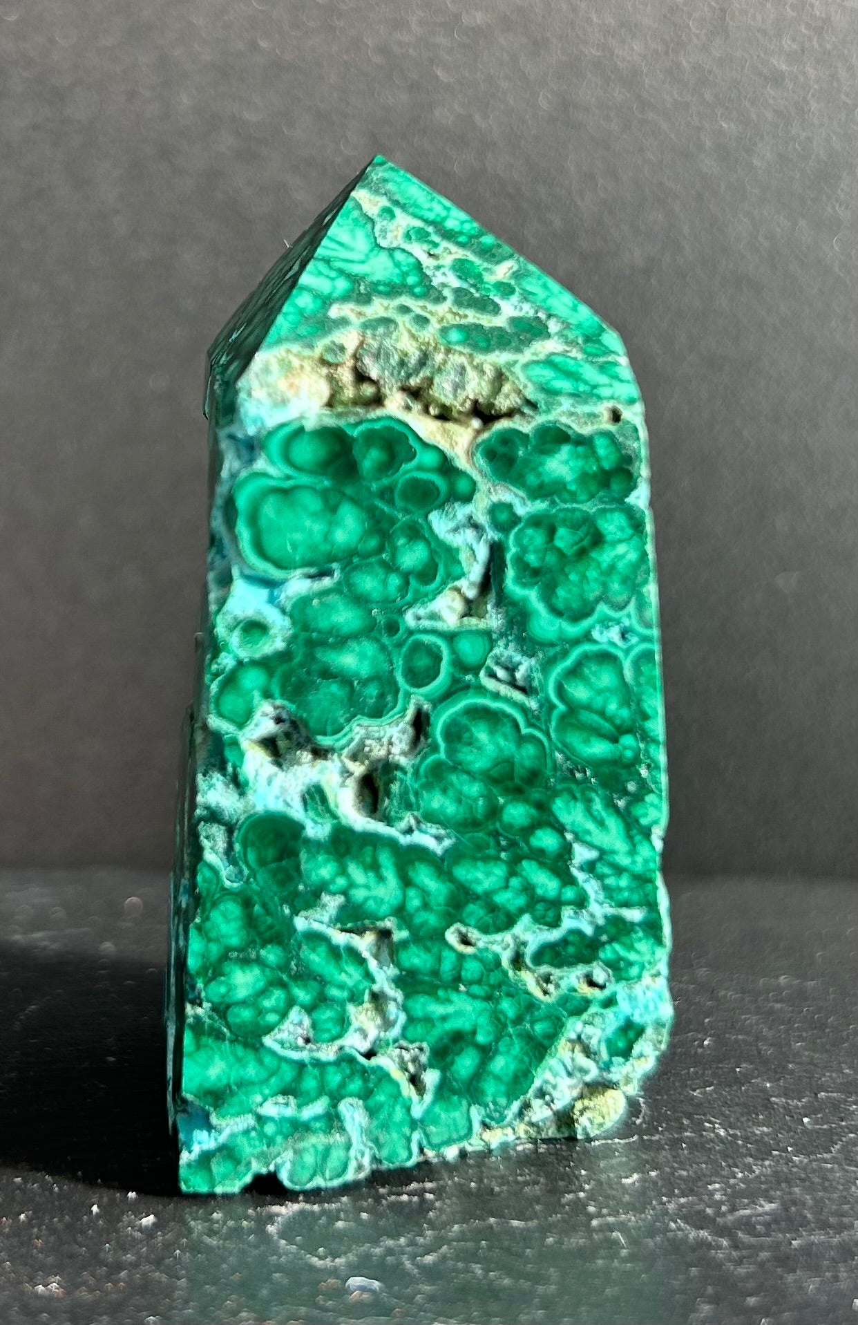 Semi-Polished Malachite Tower (3)