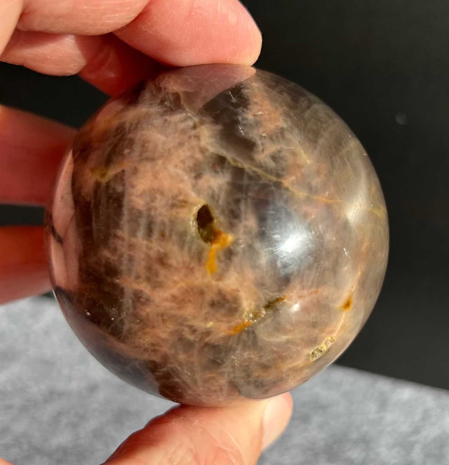 Black Moonstone Sphere