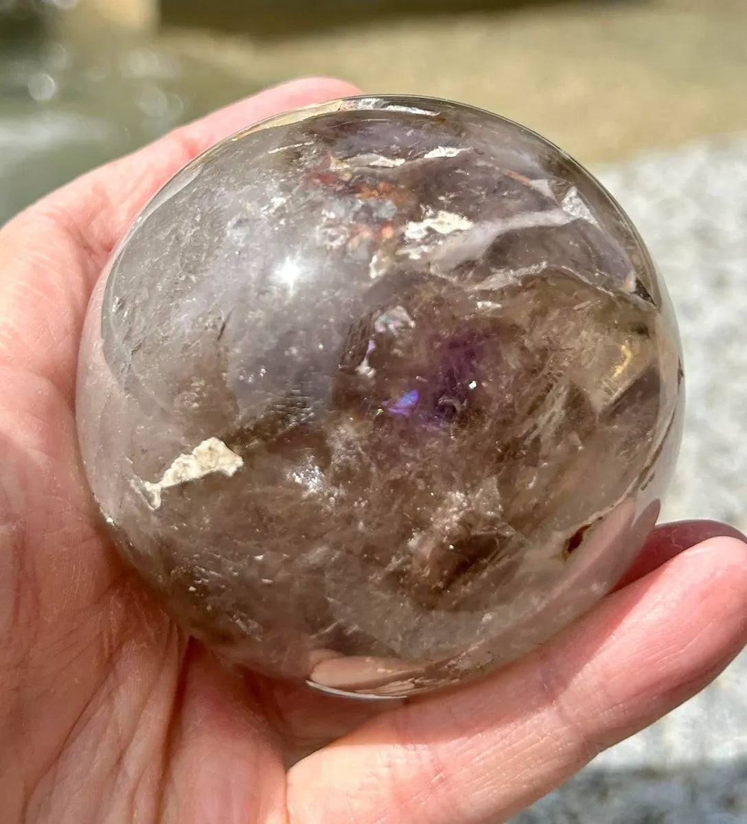 Smokey Amethyst Sphere