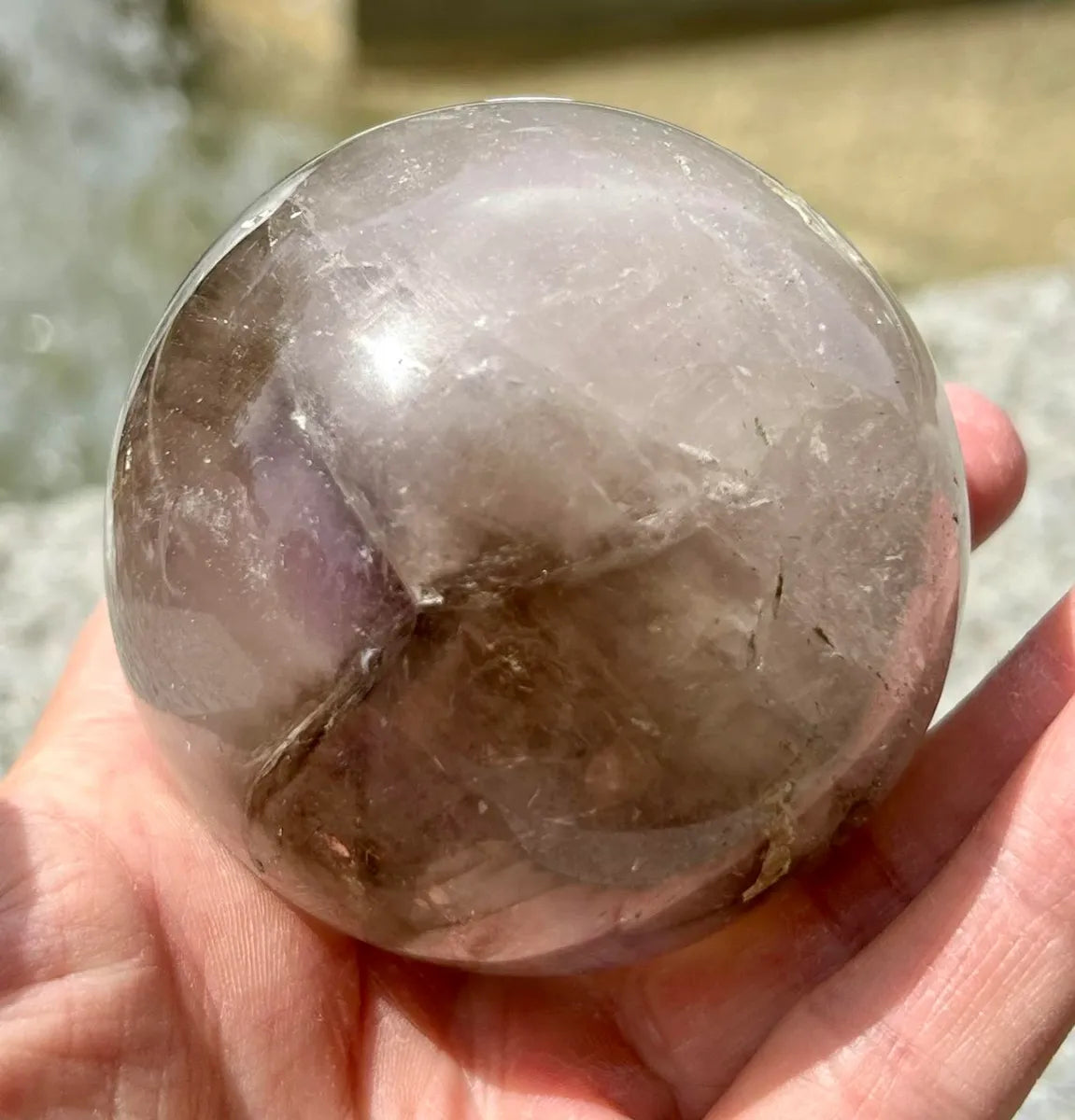 Smokey Amethyst Sphere