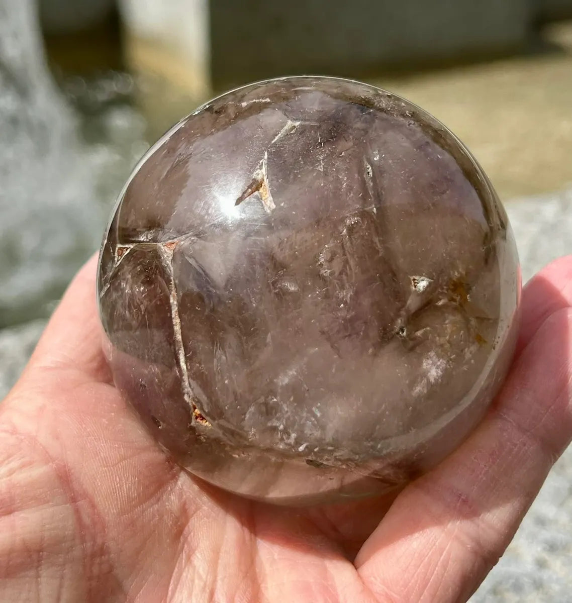 Smokey Amethyst Sphere