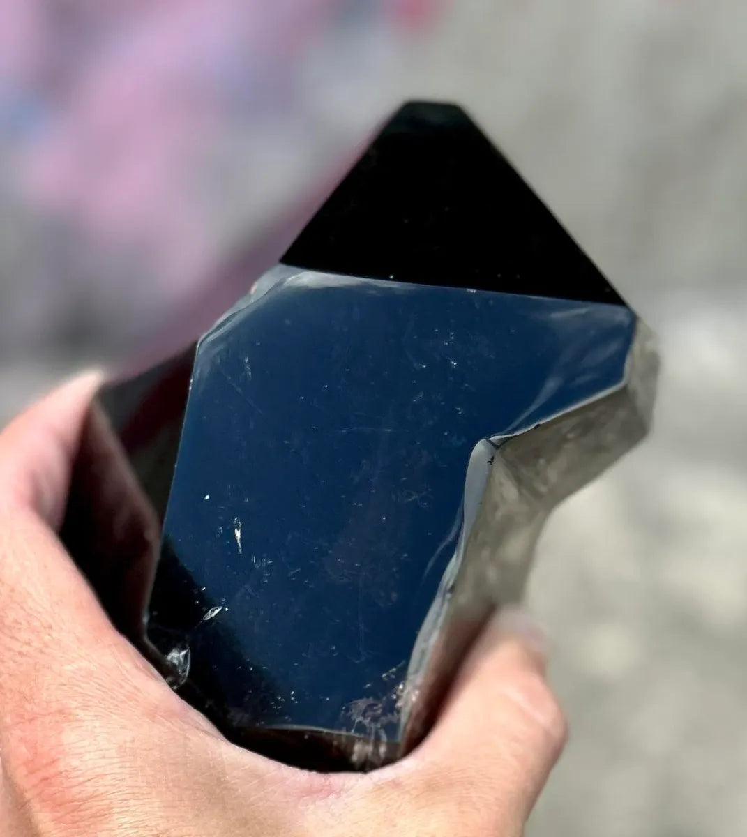 Large Polished Dark Smokey Quartz