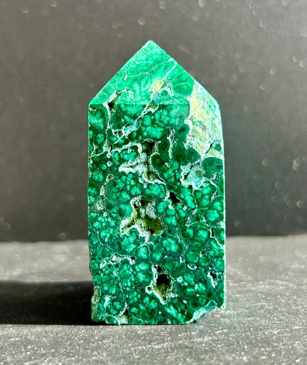 Semi-Polished Malachite Tower