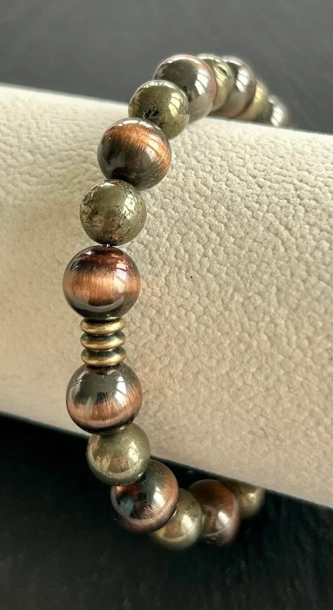 Pyrite & Copper Bracelet