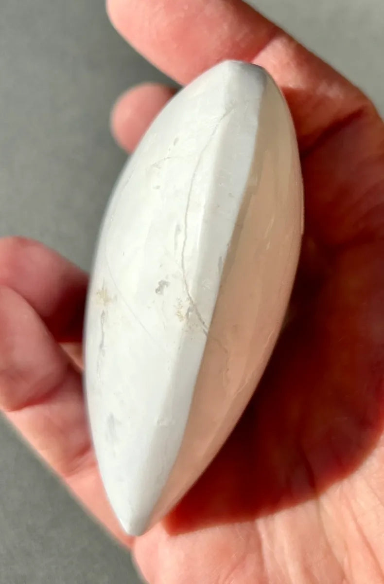 White Plume Agate Heart
