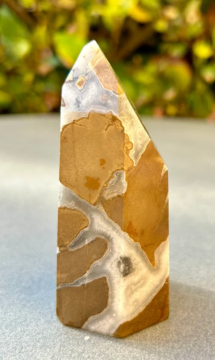 Mosaic Chalcedony Quartz Tower