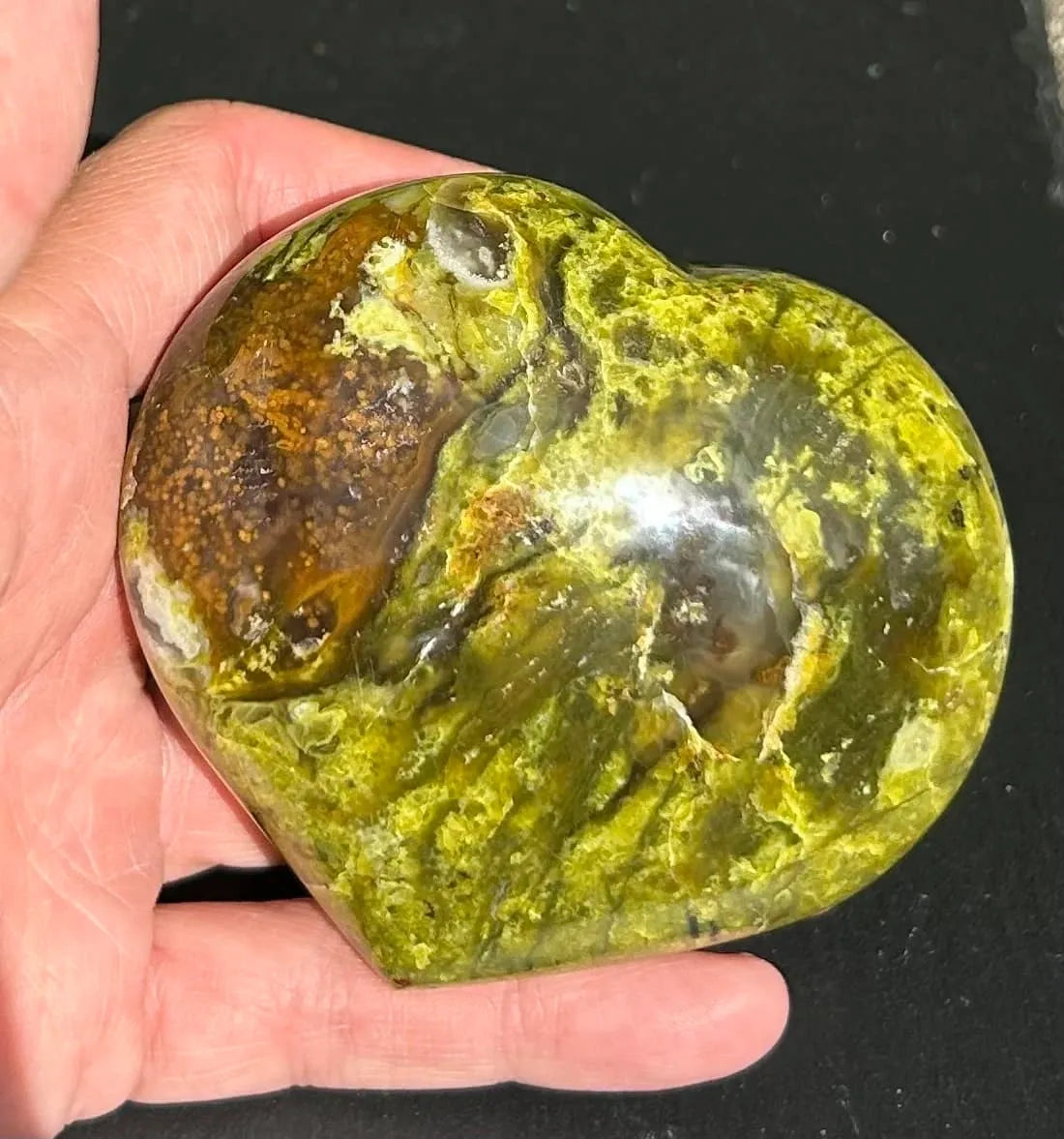 Green Opal Heart