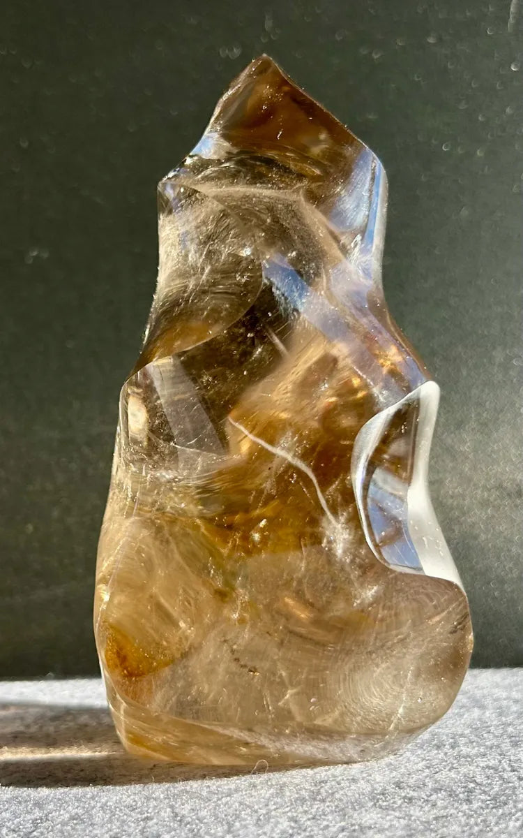 Large Smokey Quartz Flame