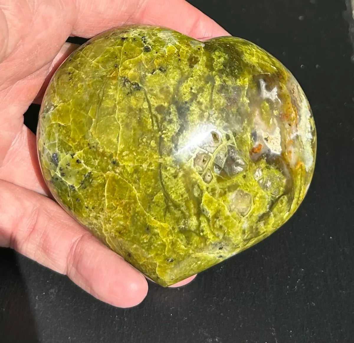 Green Opal Heart