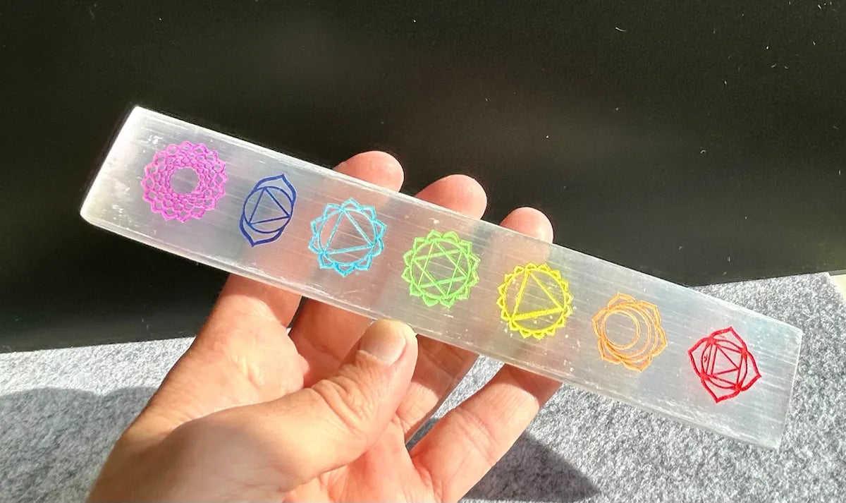 Selenite Chakra Plate