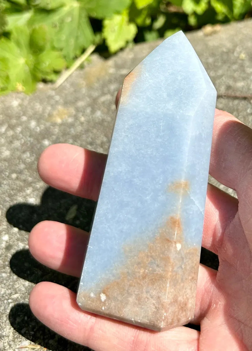 Polished Angelite Tower (1)