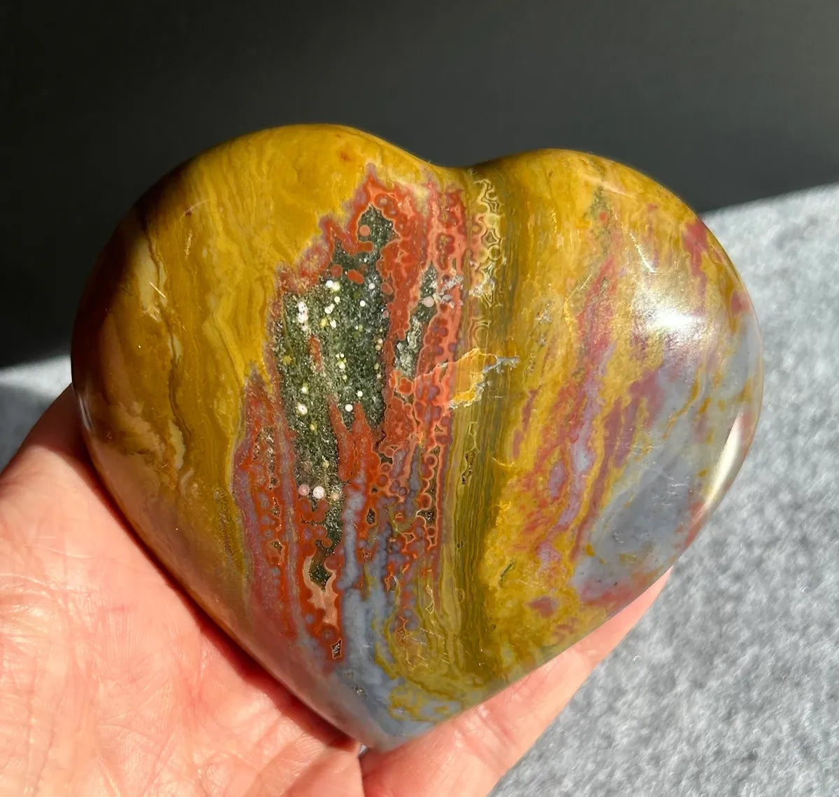 Ocean Jasper Heart