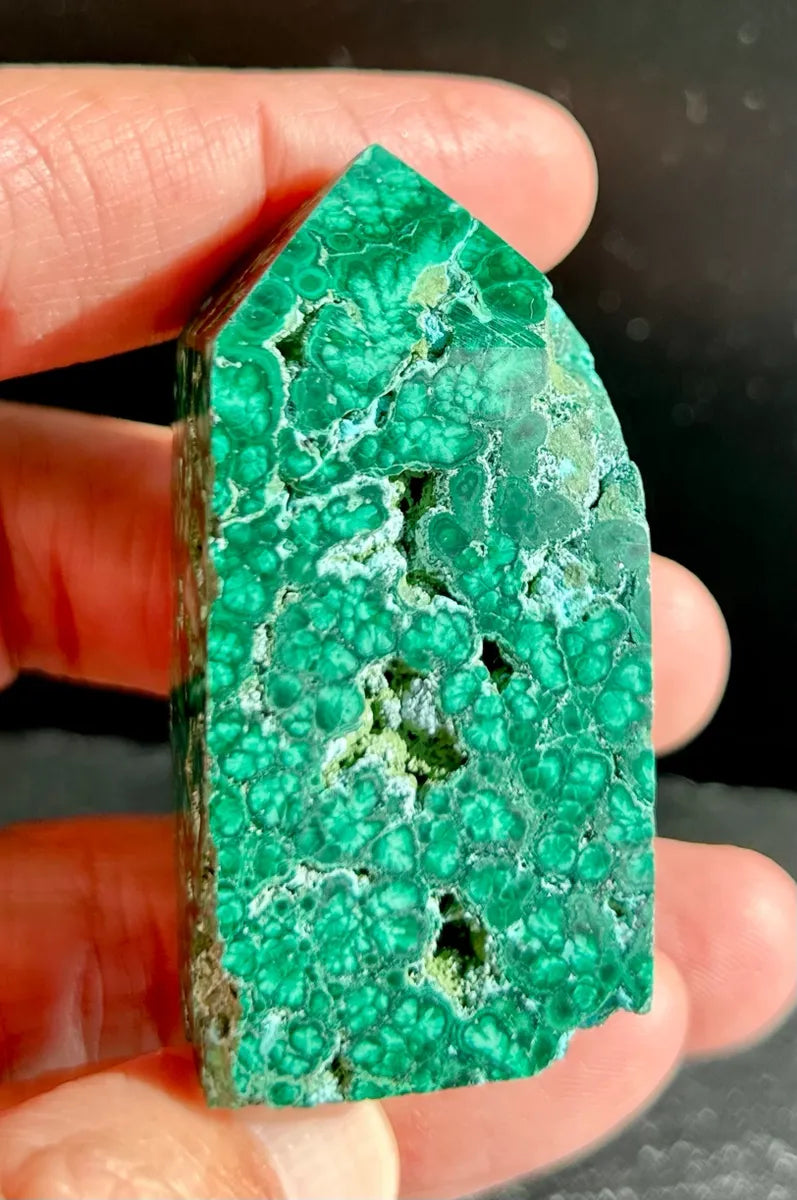 Semi-Polished Malachite Tower