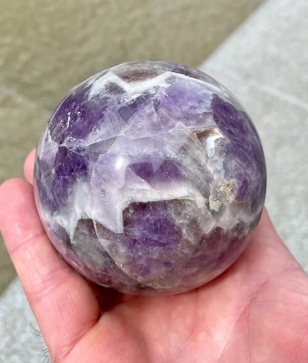 Chevron Amethyst Sphere